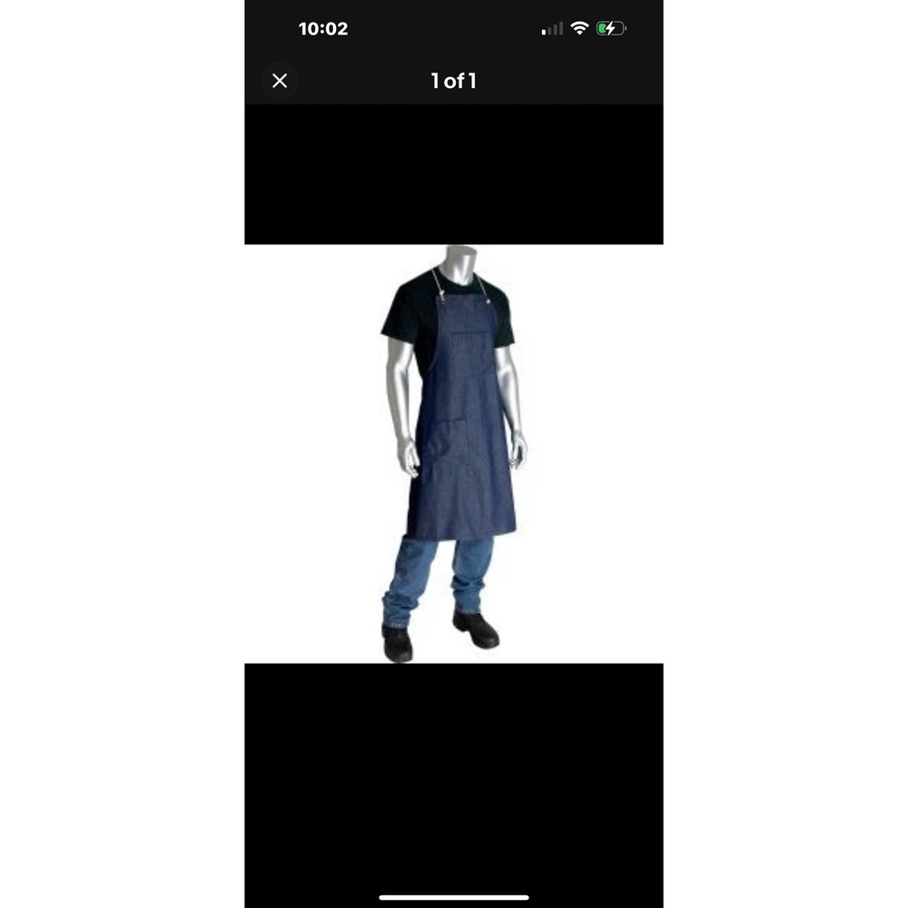PIP Denim Apron Two Pockets Blue 28"" x 38"" Pip Industries 200-012 616314019418